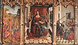 Triptych Canvas Paintings - Triptych of St Catherine